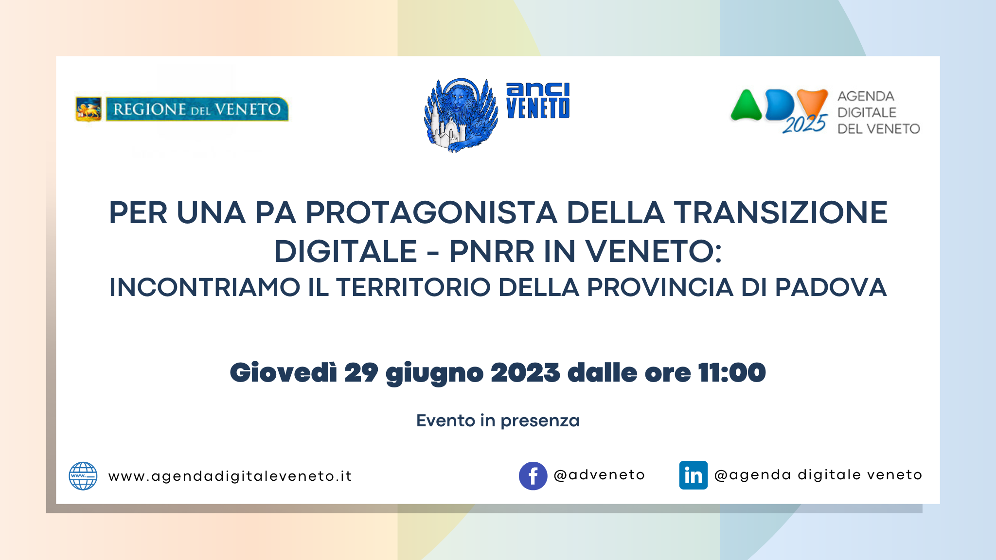 Immagine relativa a Evento in presenza