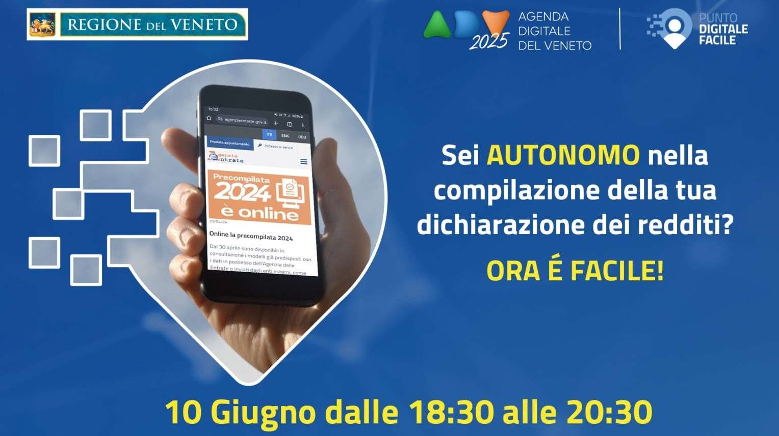  - Immagine relativa al progetto "PUNTI DIGITALE FACILE: successo per la serie di eventi dedicati alla compilazione del 730"