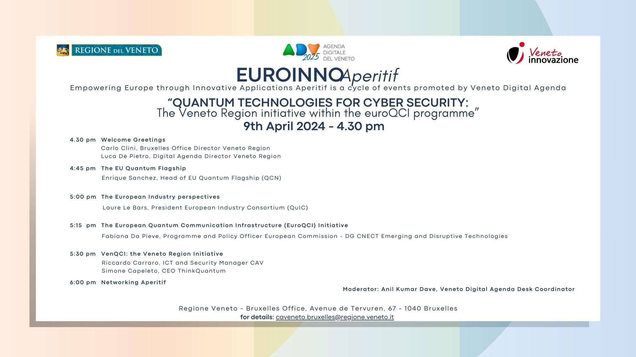  - Immagine relativa al progetto "Veneto brings quantum technology to Brussels"