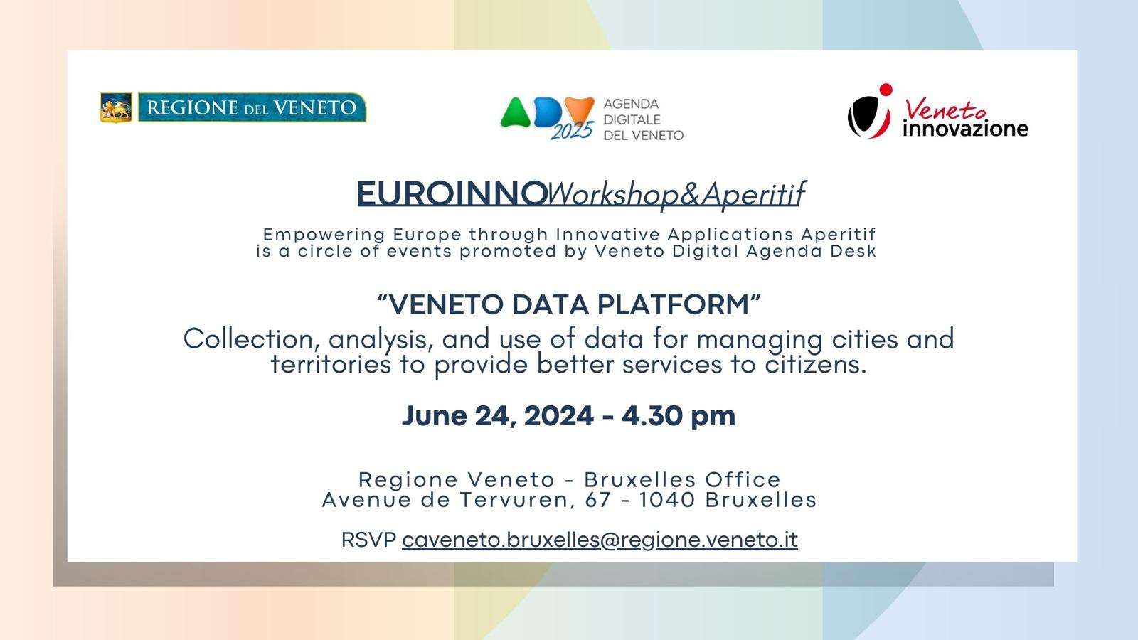  - Immagine relativa al progetto "Veneto Data Platform project presented in Brussels"