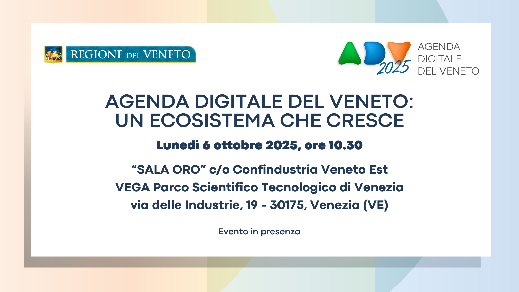  - Immagine relativa al progetto "Agenda Digitale del Veneto: un ecosistema che cresce."