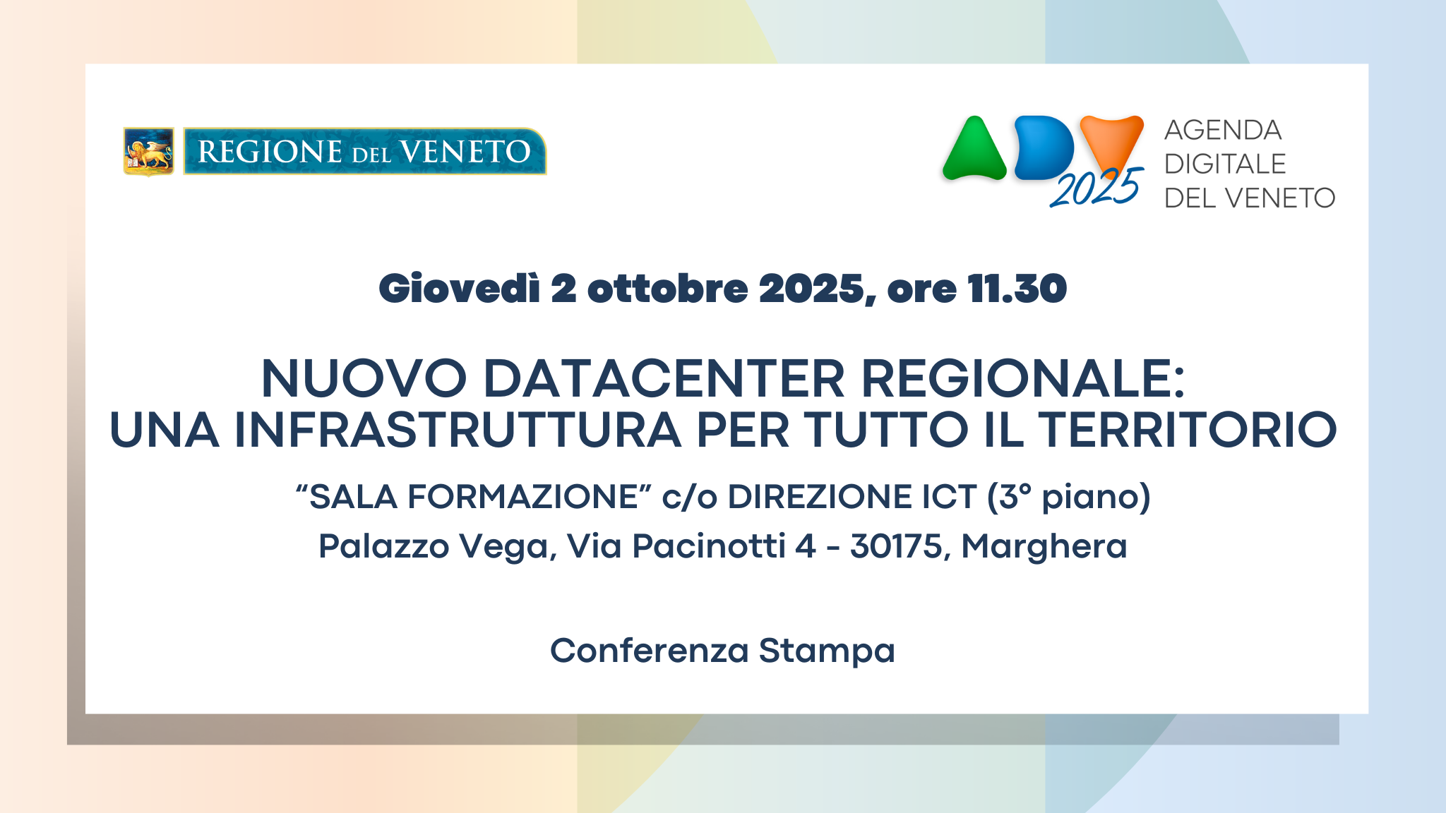  - Immagine relativa al progetto "CONFERENZA STAMPA: NUOVO DATACENTER REGIONALE"